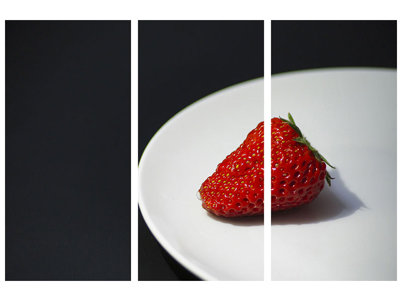 3-piece-canvas-print-a-strawberry