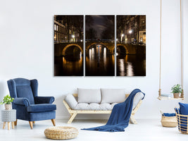 3-piece-canvas-print-at-night-in-amsterdam
