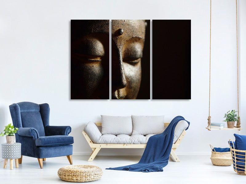 3-piece-canvas-print-close-up-buddha-head