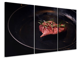 3-piece-canvas-print-meat-in-the-pan