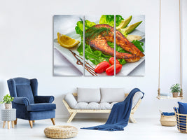 3-piece-canvas-print-salmon-plate
