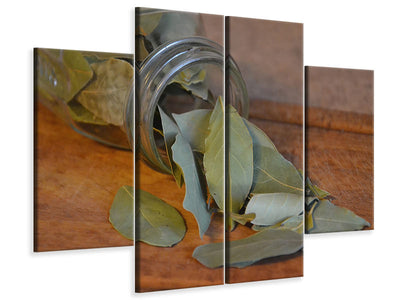 4-piece-canvas-print-bay-leaves
