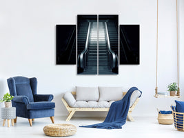 4-piece-canvas-print-escalator-in-the-dark