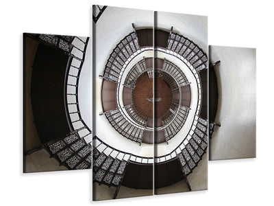 4-piece-canvas-print-impressive-spiral-staircase