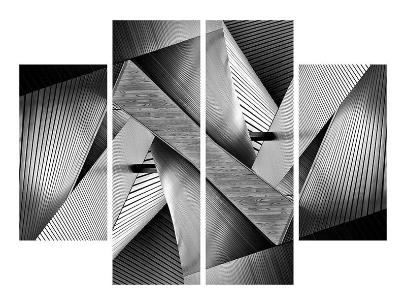 4-piece-canvas-print-metal-origami