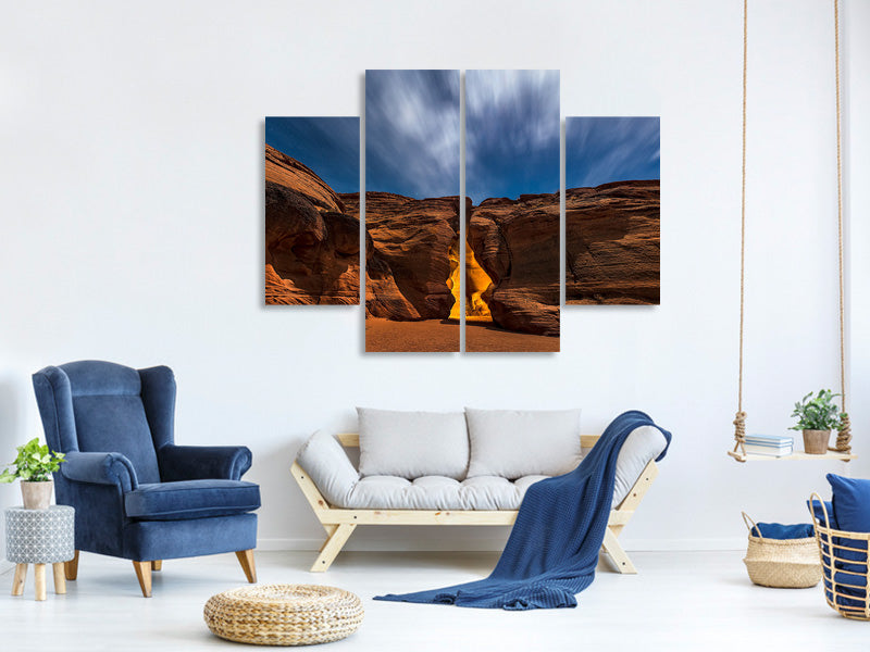 4-piece-canvas-print-moonlight-over-antelope-canyon