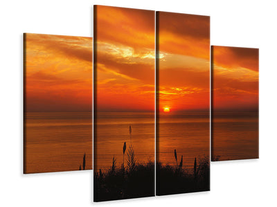 4-piece-canvas-print-peaceful-evening-mood-by-the-sea
