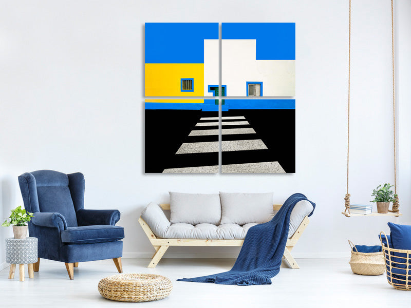 4-piece-canvas-print-pedestrian-crossing