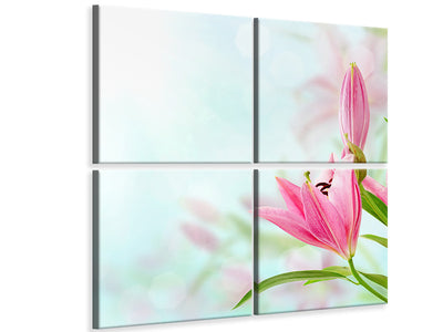 4-piece-canvas-print-romantic-lilies