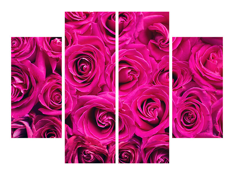 4-piece-canvas-print-rose-petals-in-pink