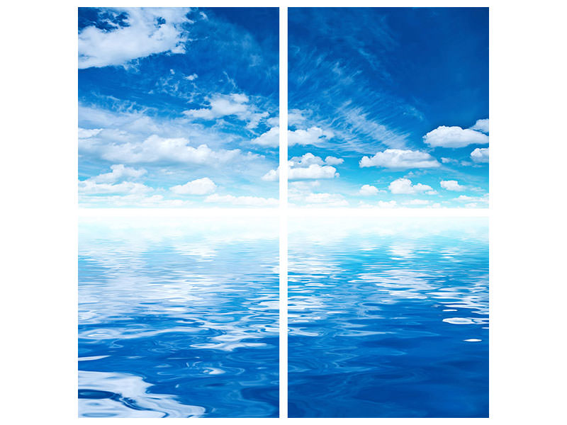 4-piece-canvas-print-sky-and-water
