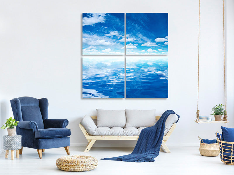4-piece-canvas-print-sky-and-water