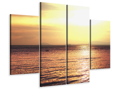 4-piece-canvas-print-sunset-at-the-lake
