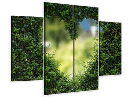 4-piece-canvas-print-the-heart-in-the-hedge