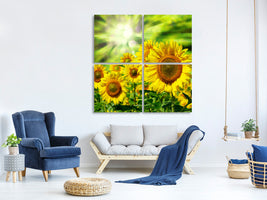 4-piece-canvas-print-the-sun-and-the-flowers