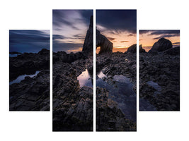 4-piece-canvas-print-waiting-the-sun