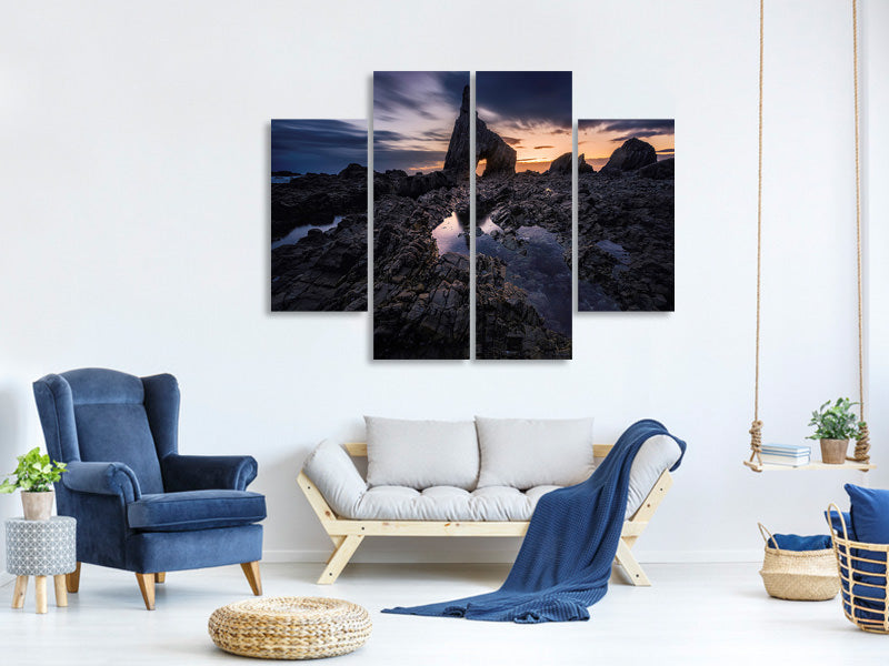 4-piece-canvas-print-waiting-the-sun