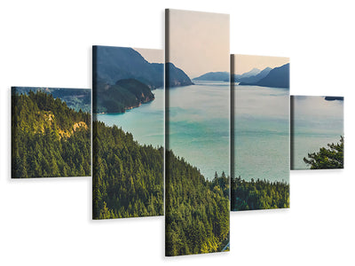 5-piece-canvas-print-best-view-of-the-mountain-lake