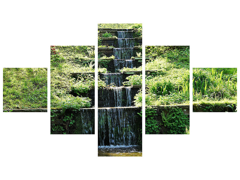 5-piece-canvas-print-design-waterfall
