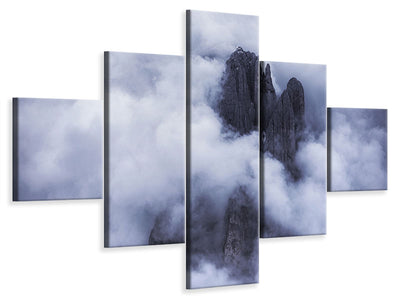 5-piece-canvas-print-drama-in-the-mountains