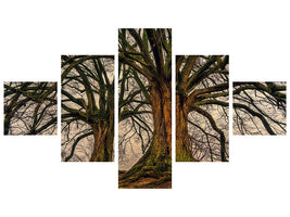 5-piece-canvas-print-ghostly-trees