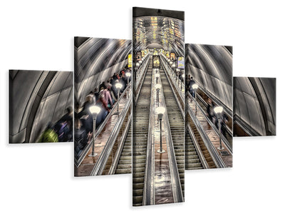 5-piece-canvas-print-in-the-metro