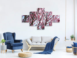 5-piece-canvas-print-japanese-cherry-blossom