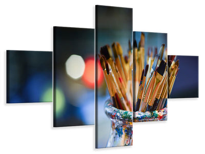 5-piece-canvas-print-many-brushes