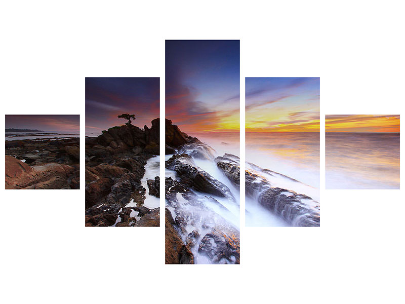 5-piece-canvas-print-natural-force-water