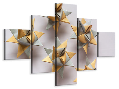5-piece-canvas-print-origami-stars