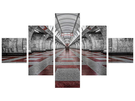 5-piece-canvas-print-prague-metro