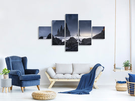 5-piece-canvas-print-reynisdrangar