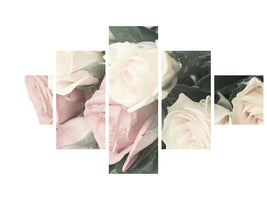 5-piece-canvas-print-romantic-rose