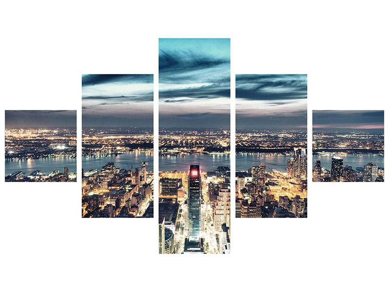 5-piece-canvas-print-skyline-manhattan-city-lights