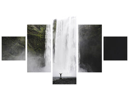 5-piece-canvas-print-spectacular-waterfall