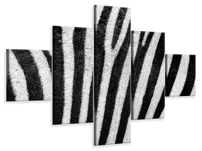 5-piece-canvas-print-strip-of-the-zebra