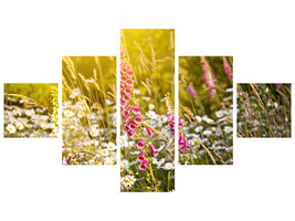 5-piece-canvas-print-summer-flower-meadow
