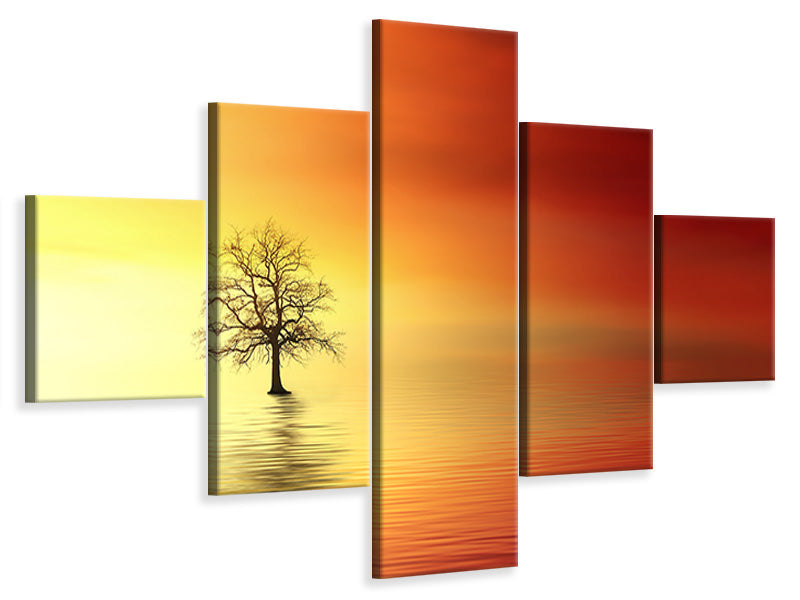 5-piece-canvas-print-the-tree-in-the-water