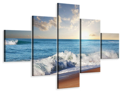 5-piece-canvas-print-the-waves-of-the-sea