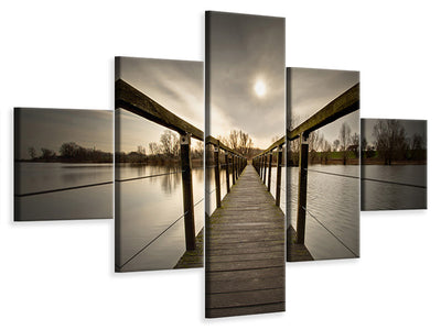 5-piece-canvas-print-the-wooden-bridge