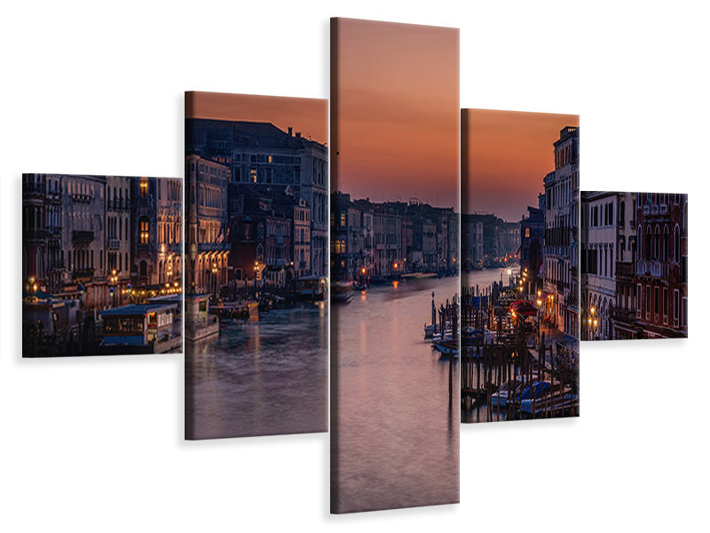 5-piece-canvas-print-venice-grand-canal-at-sunset