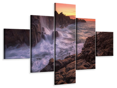 5-piece-canvas-print-wall-by-the-sea