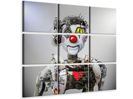 9-piece-canvas-print-electronic-clown