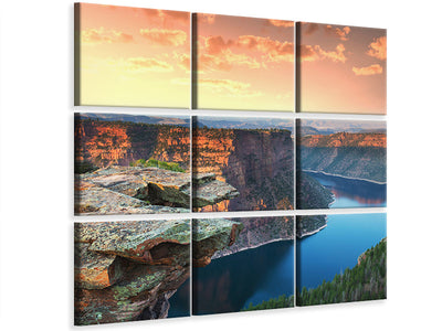 9-piece-canvas-print-sunset-rocky-mountains