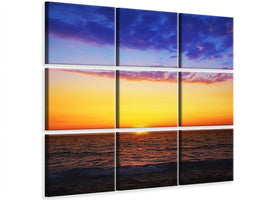 9-piece-canvas-print-vibrant-sunset