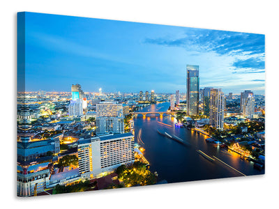 canvas-print-skyline-bangkok-at-dusk