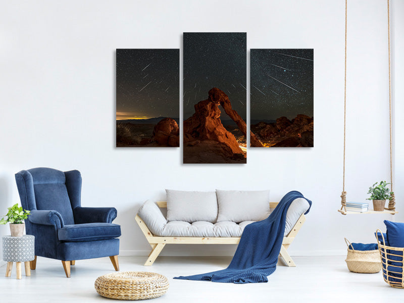modern-3-piece-canvas-print-geminid-meteor-shower-above-the-elephant-rock