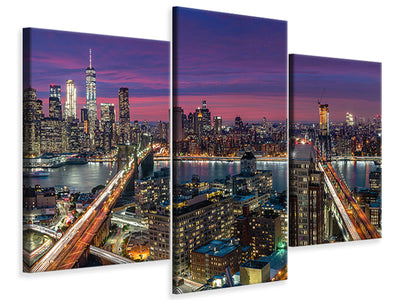 modern-3-piece-canvas-print-manhattan-skyline-during-beautiful-sunset
