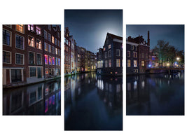 modern-3-piece-canvas-print-moonlight-over-amsterdam