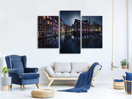 modern-3-piece-canvas-print-moonlight-over-amsterdam